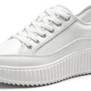 Women Platform Chunky Lightweight Comfortable Casual Lace-Up  Fashion Sneakers